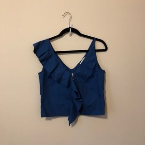 H&M NWT Asymmetrical Ruffled Tank Top